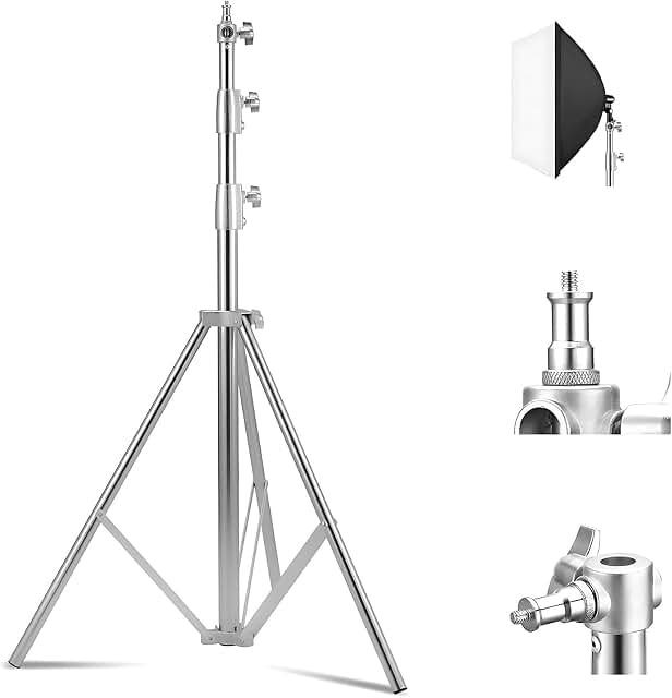 61auOb0TCHL._AC_UL640_QL65_ Light Stand مع وصلات - الصورة 1